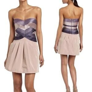 BCBGMAXAZRIA Hana Strapless Corset Fit Dress Size 8